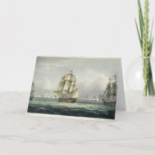 Tarjeta Vela HMS Victory para la línea francesa flanqueada