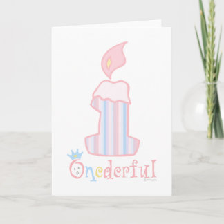 Tarjeta Vela rosada de ONEderful