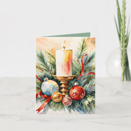 Tarjeta Velas con ornamentos Navidades de fotografía y art