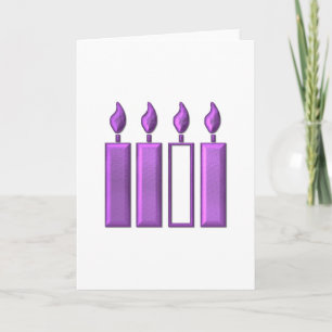 Tarjeta Velas de corona de Adviento "3-D"
