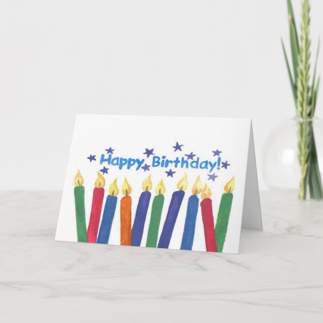 Tarjeta Velas de Cumpleaños (Anverso)