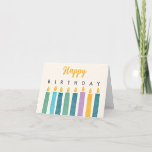 Tarjeta velas de cumpleaños
