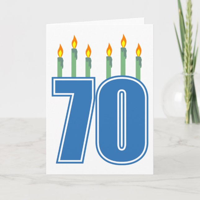 Tarjeta Velas de cumpleaños (azul/verde) (Anverso)