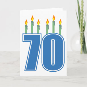 Tarjeta Velas de cumpleaños (azul/verde)