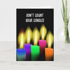Tarjeta Velas De Cumpleaños Brillantes En Negro