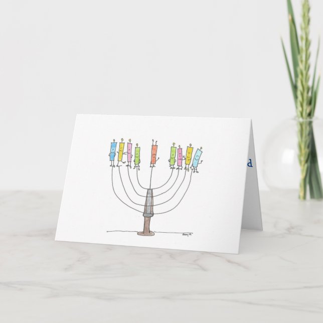 Tarjeta Velas de Hanukkah (Anverso)