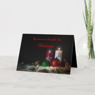 Tarjeta Velas de Navidad por duelo editables
