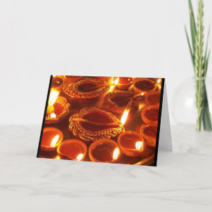 Tarjeta velas diwali diya