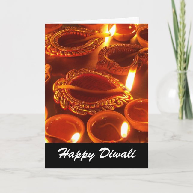 Tarjeta velas diya diwali (Anverso)
