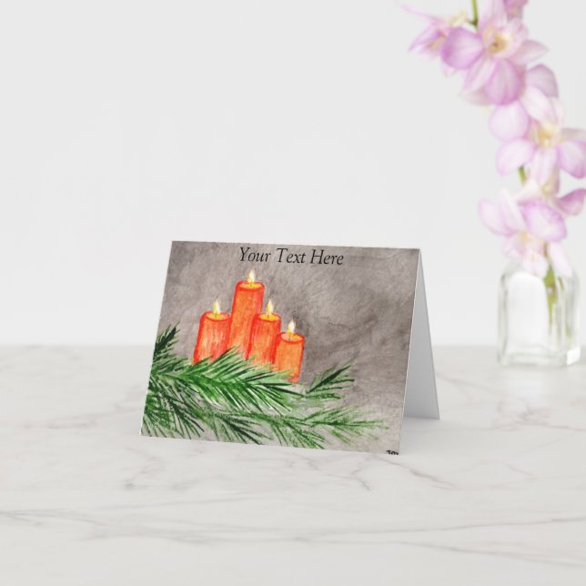 Tarjeta Velas navidades (Orquídea)