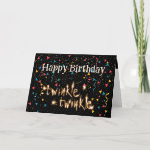 Tarjeta Velas Twinkle Brillan Cómo Viejo Cumpleaños Divert