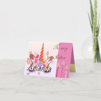 Velas unicornio tarta facial Cumpleaños