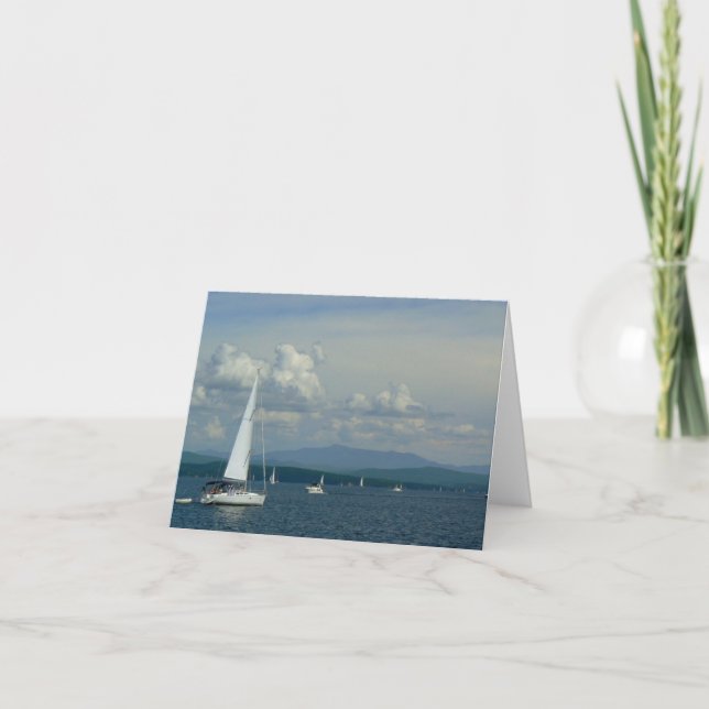 Tarjeta Velero en el lago Champlain (Anverso)