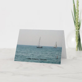 Tarjeta Velero en el lago Ontario