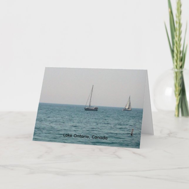 Tarjeta Velero en el lago Ontario (Anverso)