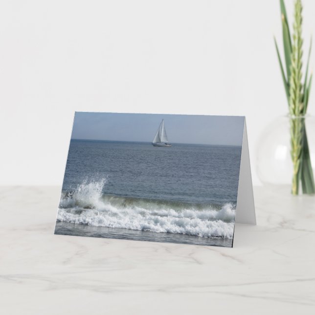 Tarjeta Velero en la playa de Doran (Anverso)