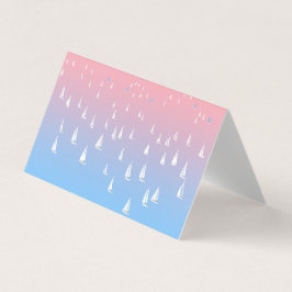 Tarjeta veleros de Carreras en mar abierto