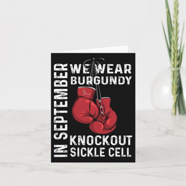 Tarjeta Vemos Anemia De Células De Enfermedad De Knockout  (Anverso)