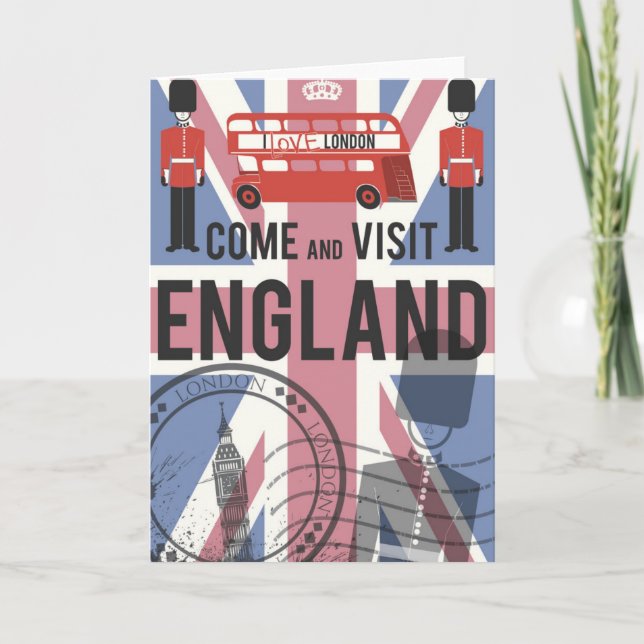 Tarjeta Ven a visitar Inglaterra (Anverso)