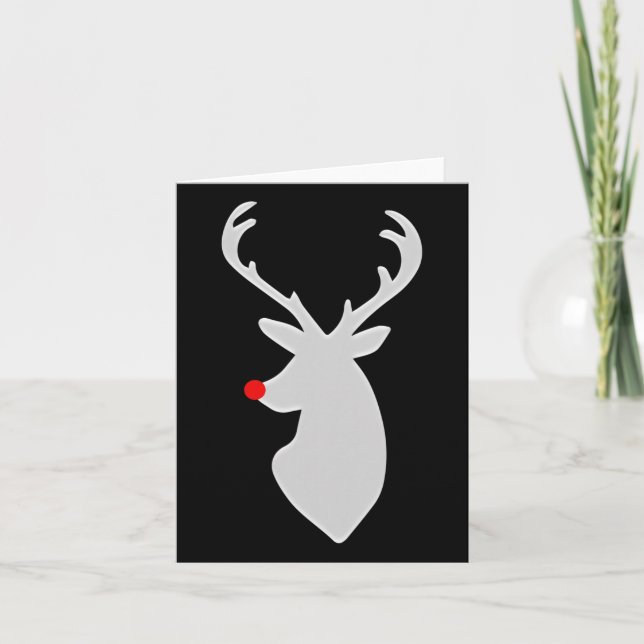 Tarjeta Venado de cadera con regalo de Navidades de la nar (Anverso)