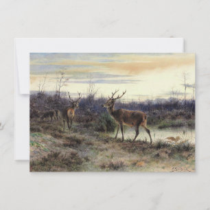 Tarjeta Venado en el bosque de Fontainebleau (Rosa Bonheur