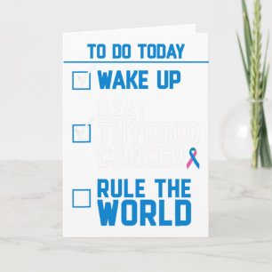 Tarjeta Vence al cáncer de tiroides, domina el mundo, dive