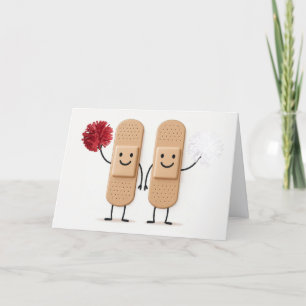 Tarjeta Vendas de Recuperación con Pompoms de Animadoras
