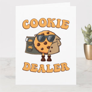 Tarjeta Vendedor de galletas divertido horneando