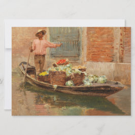 Tarjeta Vendedor de verduras en Venecia (por Vincenzo Capr