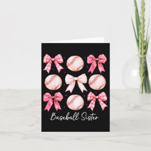 Tarjeta Vender a la hermana Coquette Bow Game Day Vender a