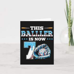 Tarjeta Vender Drip 7cumpleaños niño deporte hincha 7 años