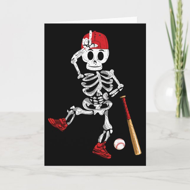 Tarjeta Vender esqueleto Halloween divertido esqueleto ven (Anverso)