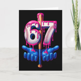 Tarjeta Vender Goteo 6 7 Número 67 Seis Siete Meme Hombres