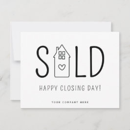 Tarjeta Vender Happy Cloday Real Estate Heart House