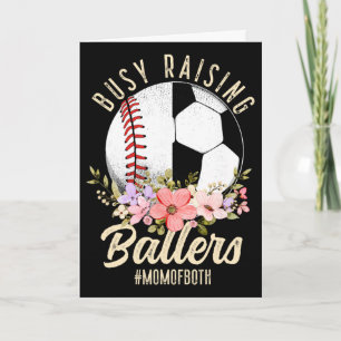 Tarjeta Vender Mamá Fútbol De Ambos Ocupados Criando Llers