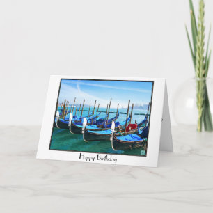 Tarjeta Venecia Gandola con cita de amor