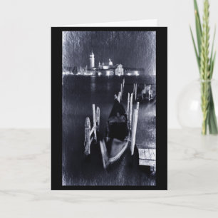 Tarjeta Venecia Gondola de noche / Italia