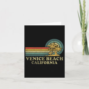 Tarjeta Venecia Playa California Familia Vacaciones Vintag