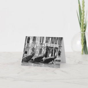 Tarjeta veneciana de las góndolas