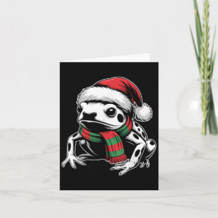 Tarjeta Veneno Dart Frog Xmas Santa Hat Scarf Navidades Co