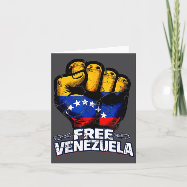 Tarjeta Venezuela Flag Venezuela Libre 2026  (Anverso)