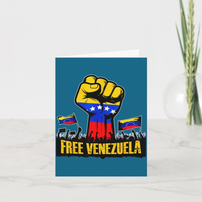 Tarjeta Venezuela Flag Venezuela Libre 2026  (Anverso)