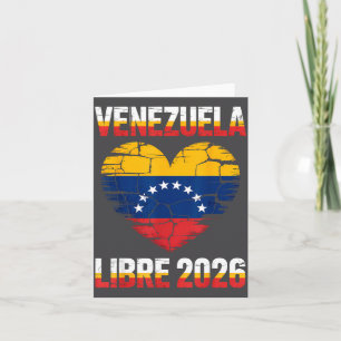 Tarjeta Venezuela Libre 2026 Bandera del Corazón de Venezu