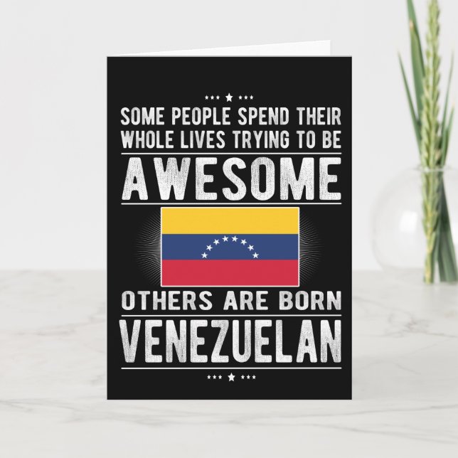 Tarjeta Venezuelan Flag Venezuela Proud Venezuelan Roots (Anverso)