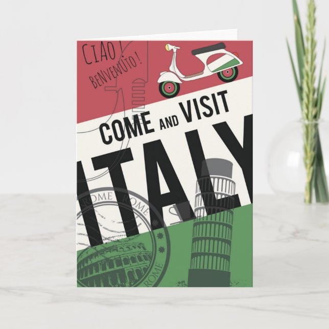 Tarjeta Venga y visite Italia (Anverso)