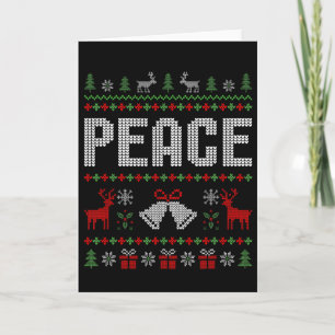 Tarjeta Vengo en paz, soy pareja de coincidencia Navidad