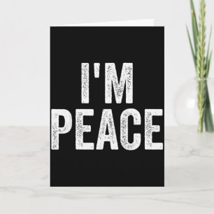 Tarjeta Vengo En Paz Soy Paz Divertida Pareja A Juego Amor