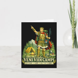 Tarjeta Veni Vidi Cam Camara Divertida Soldado Romano Latí