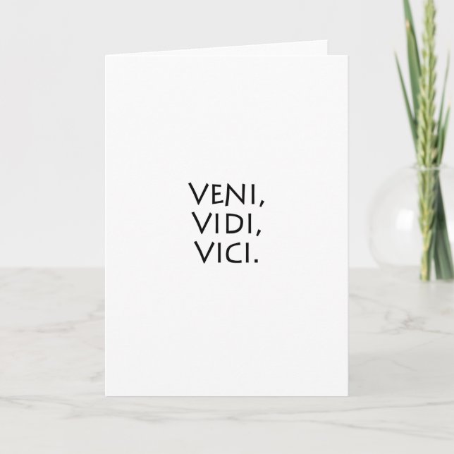 Tarjeta Veni vidi vici (Anverso)