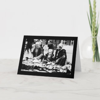 Tarjeta Venta de sandalias en Albania en 1923